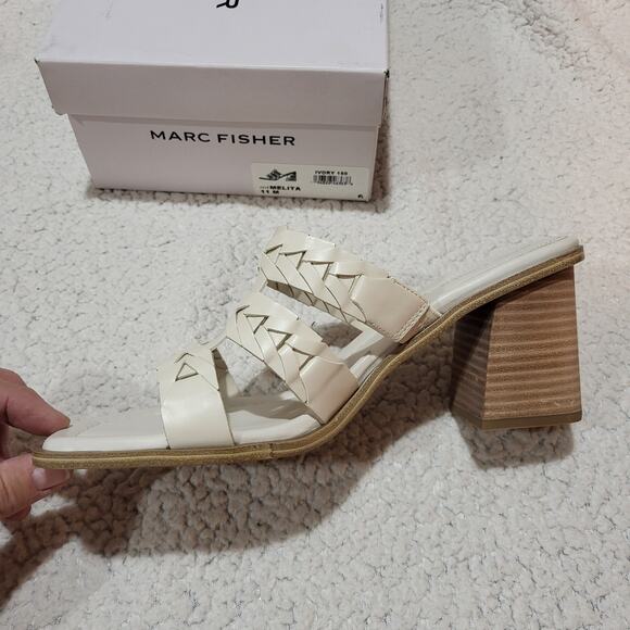 Marc Fisher LTD Shoes - NEW Marc Fisher Women's Melita Heeled Sandal  Chic Cream size11